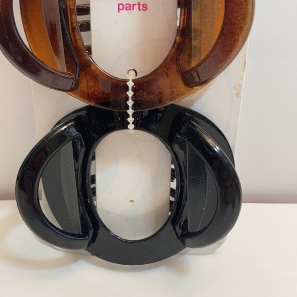 Scunci Hair Clip Claw Clamp Spring Free Clip 1 Pack of 2 No Metal Brown - Picture 4 of 10